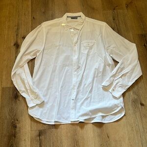MEN TASC PERFORMANCE BUTTON-DOWN CHECKERED SHIRT SZ M BLUE/WHITE